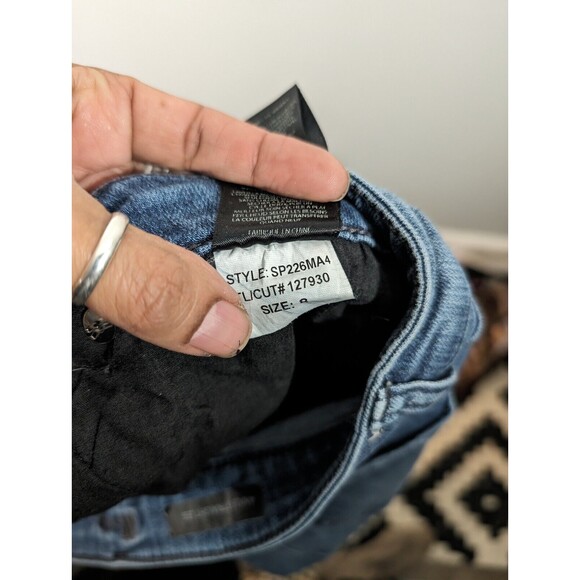 KUT from the Kloth Mid Rise Ankle Cuffed Straight Leg Denim Woman Jeans Size 8 - Picture 9 of 9